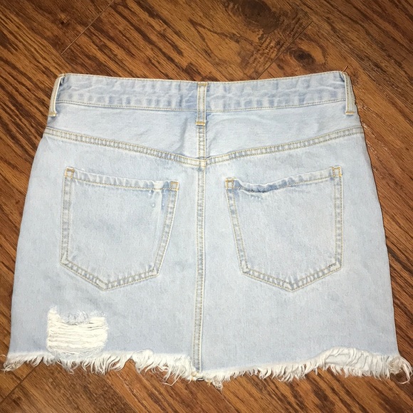 Destructed Denim Skirt - Picture 2 of 4
